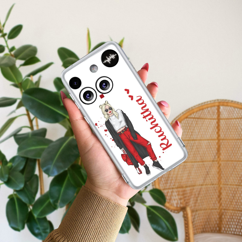 Attitude Girl Customize Anti Yellow Case For Nothing Phone 3