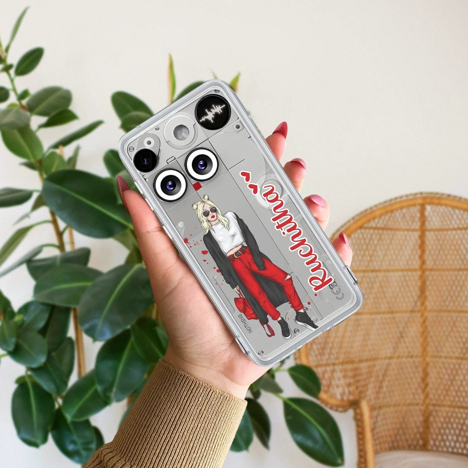 Attitude Girl Customize Transparent Silicon Case For Nothing - ShopOnCliQ