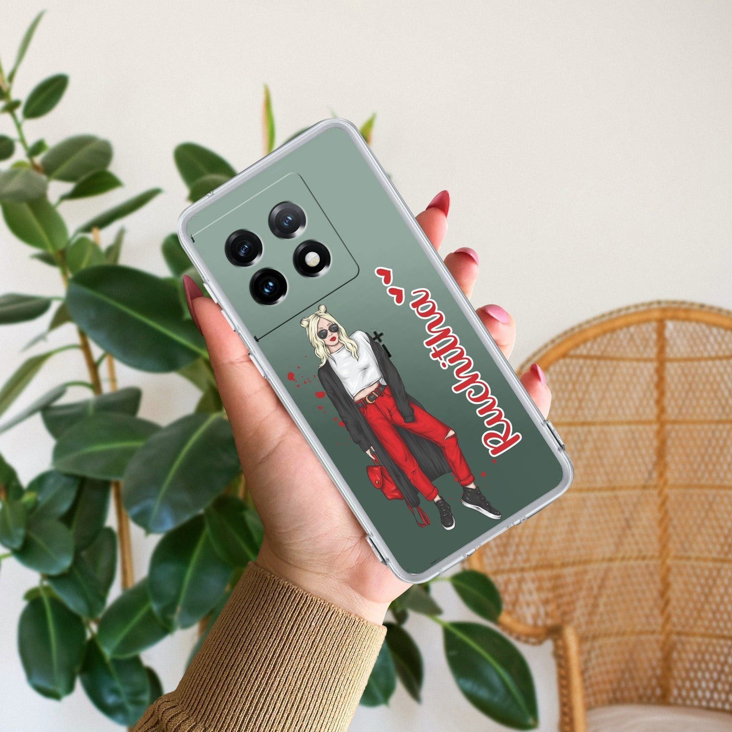 Attitude Girl Customize Transparent Silicon Case For OnePlus