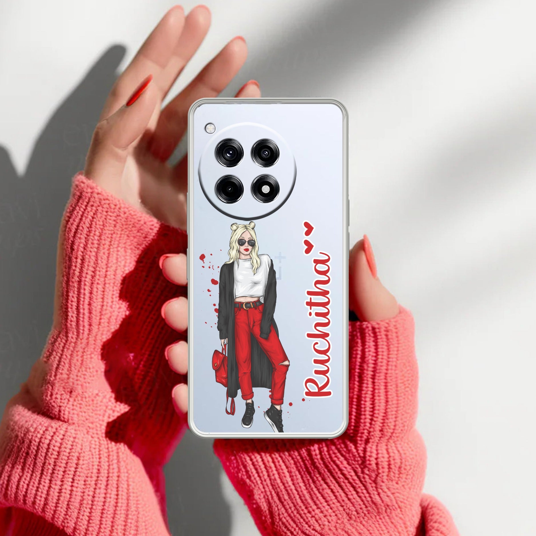 Attitude Girl Customize Transparent Silicon Case For OnePlus