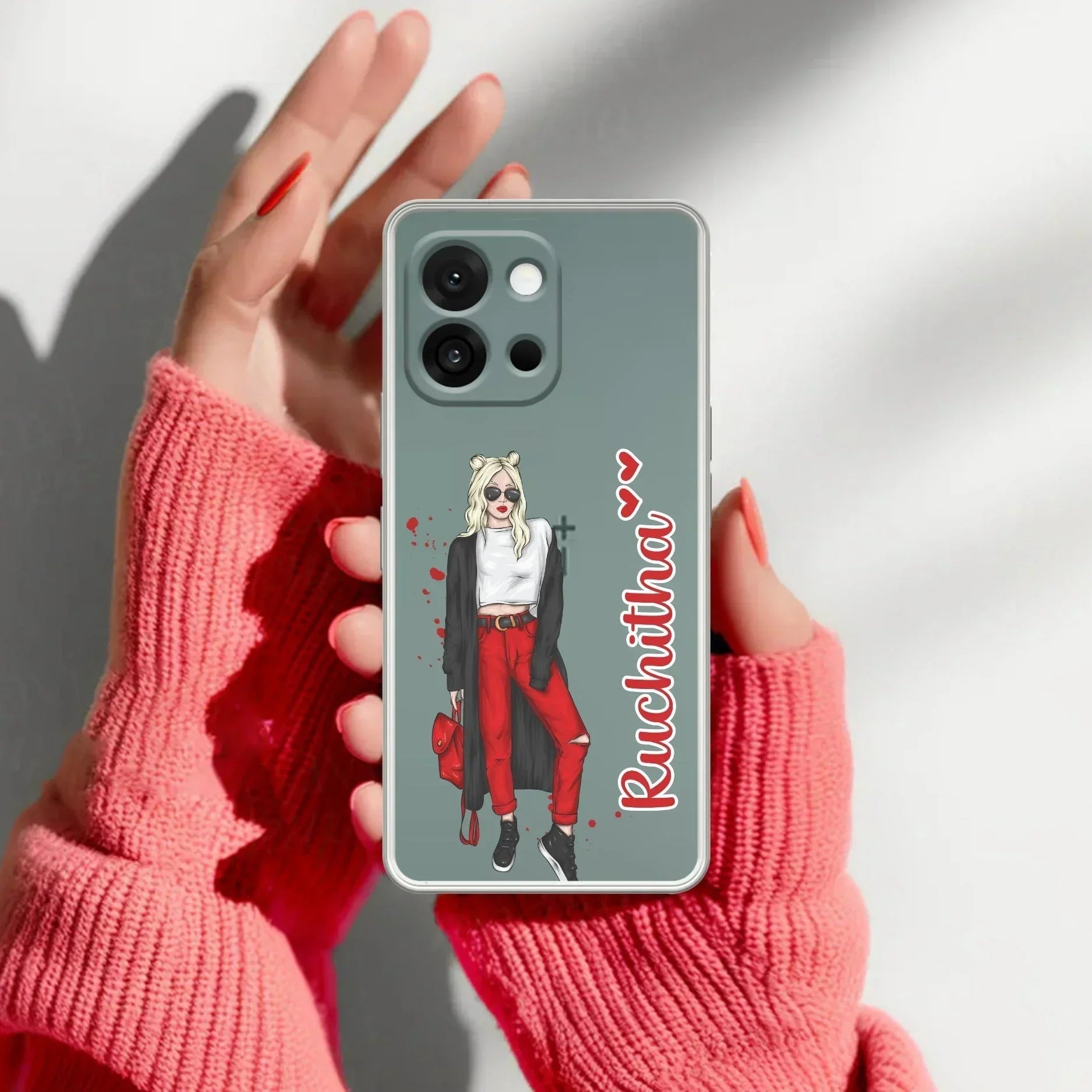 Attitude Girl Customize Transparent Silicon Case For OnePlus