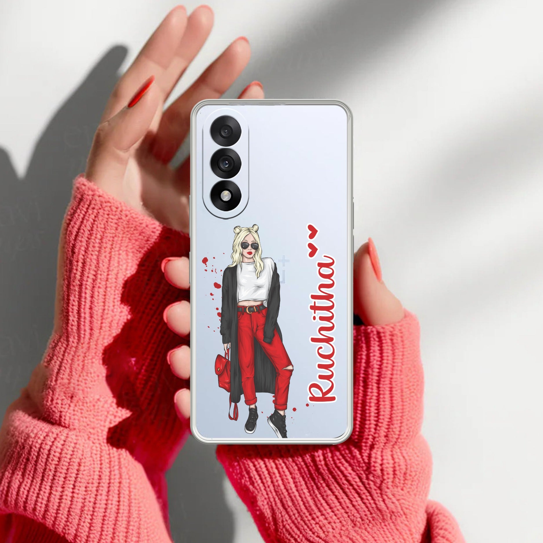 Attitude Girl Customize Anti Yellow Case For OnePlus Nord 5 5G