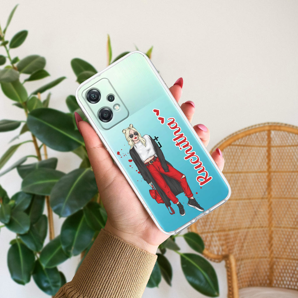 Attitude Girl Customize Transparent Silicon Case For OnePlus Nord CE 2 Lite