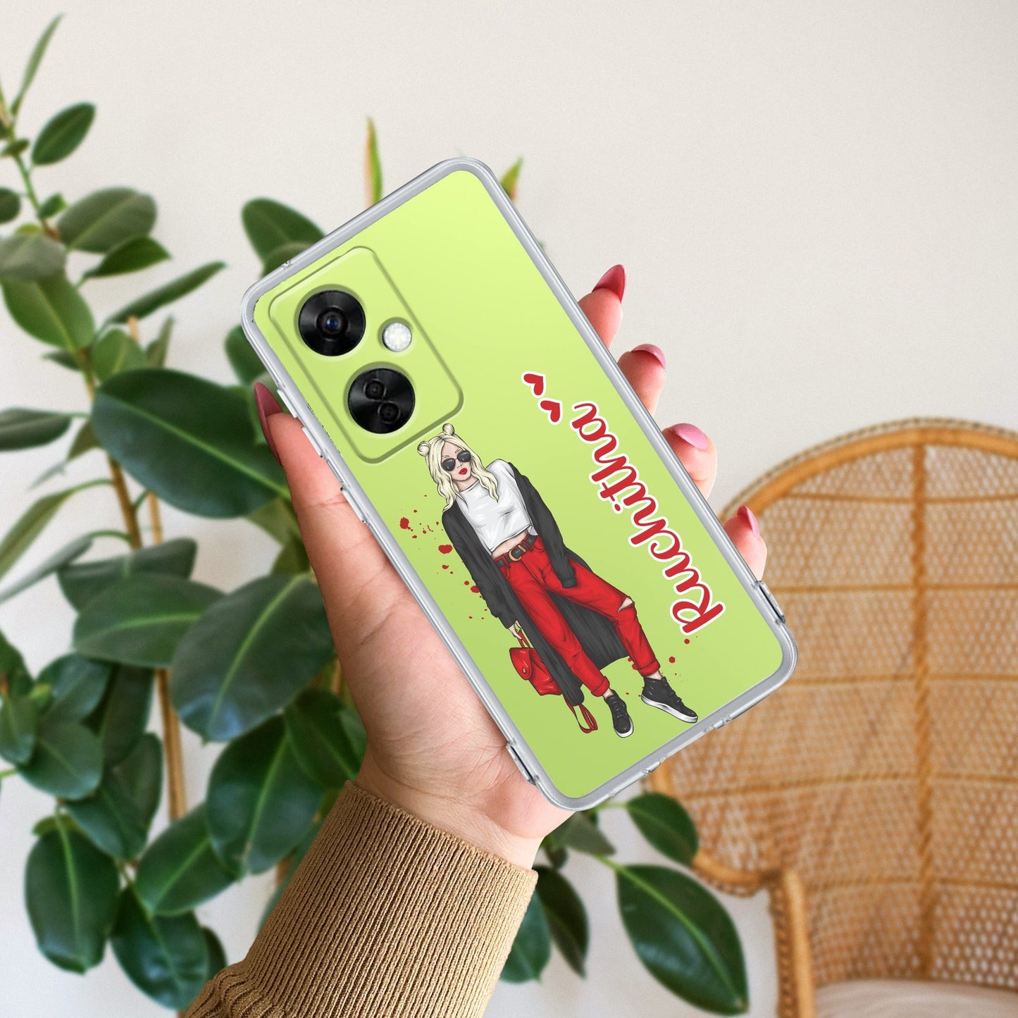 Attitude Girl Customize Transparent Silicon Case For OnePlus