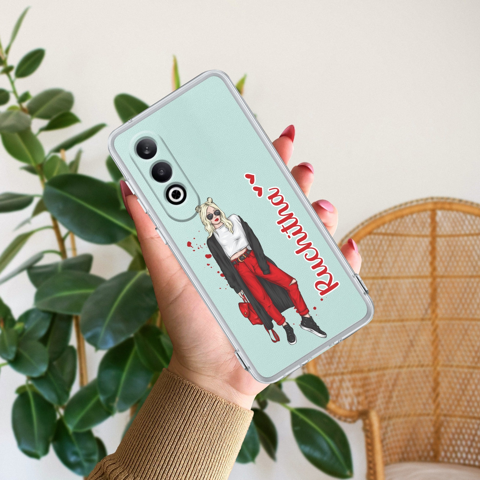 Attitude Girl Customize Anti Yellow Case For OnePlus Nord CE 4 5G