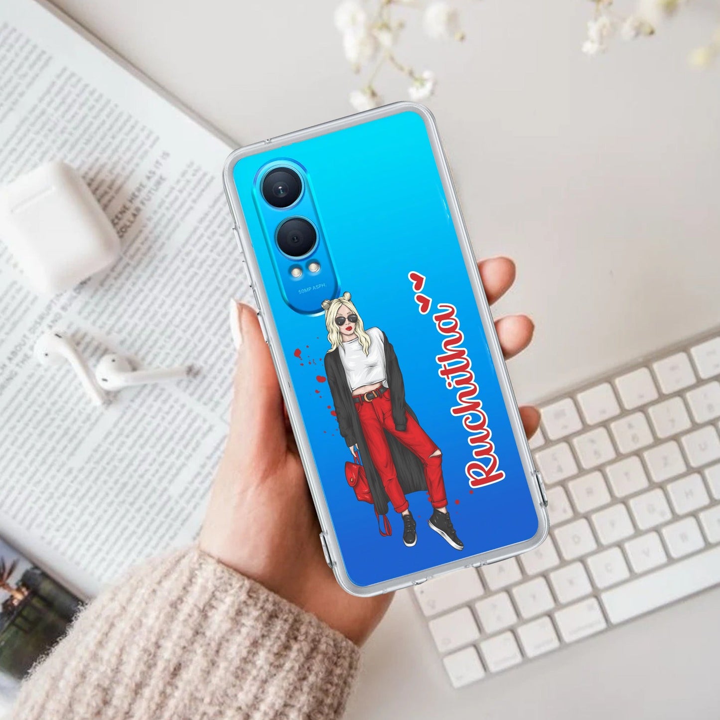 Attitude Girl Customize Transparent Silicon Case For OnePlus
