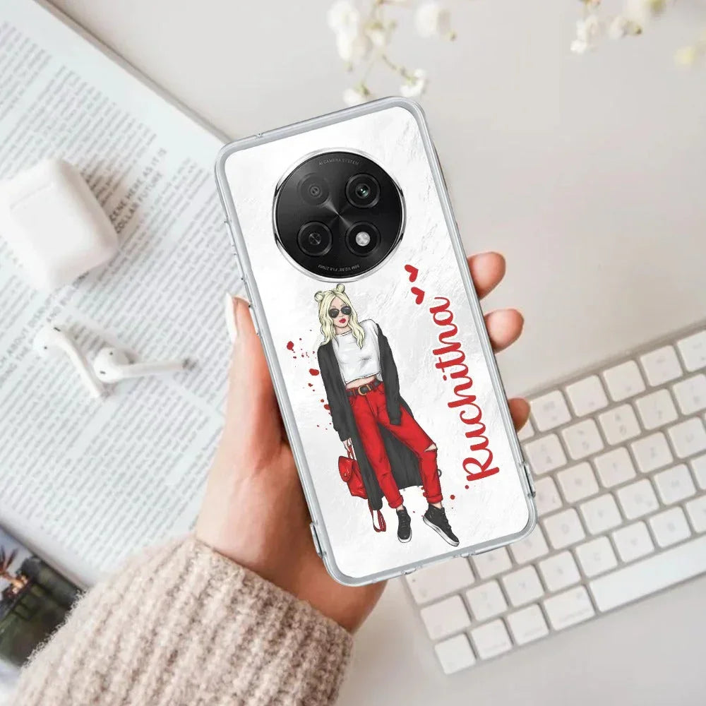Attitude Girl Customize Anti Yellow Case For Oppo F29 Pro 5G
