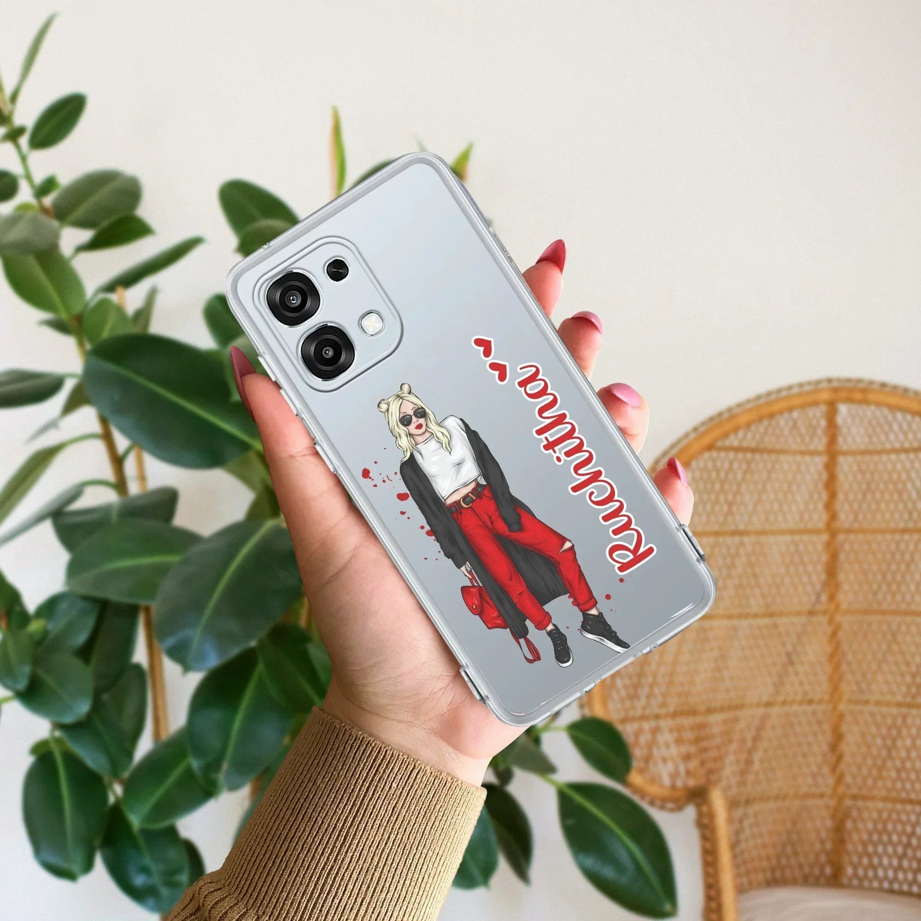 Attitude Girl Customize Anti Yellow Case For Oppo F31 5G