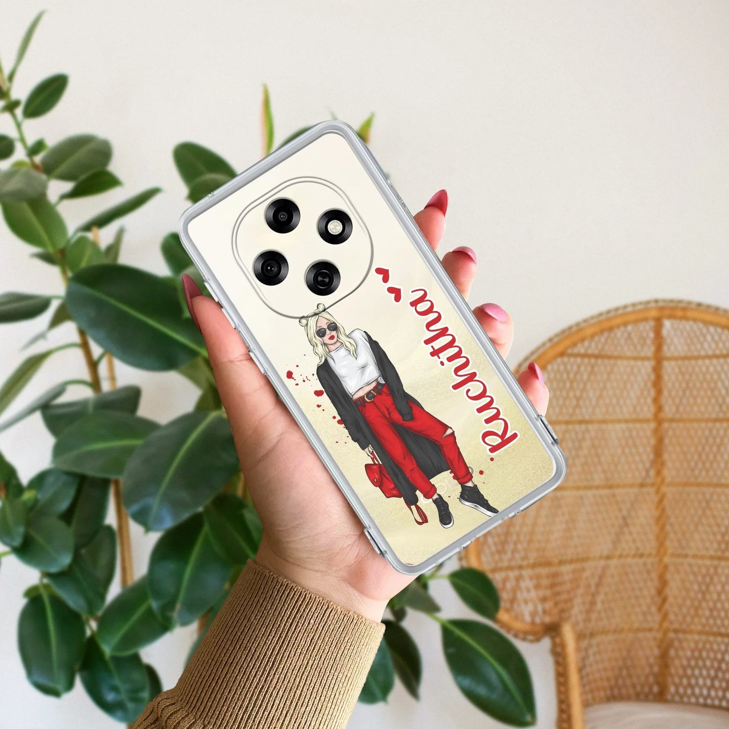 Attitude Girl Customize Transparent Silicon Case For Oppo - ShopOnCliQ