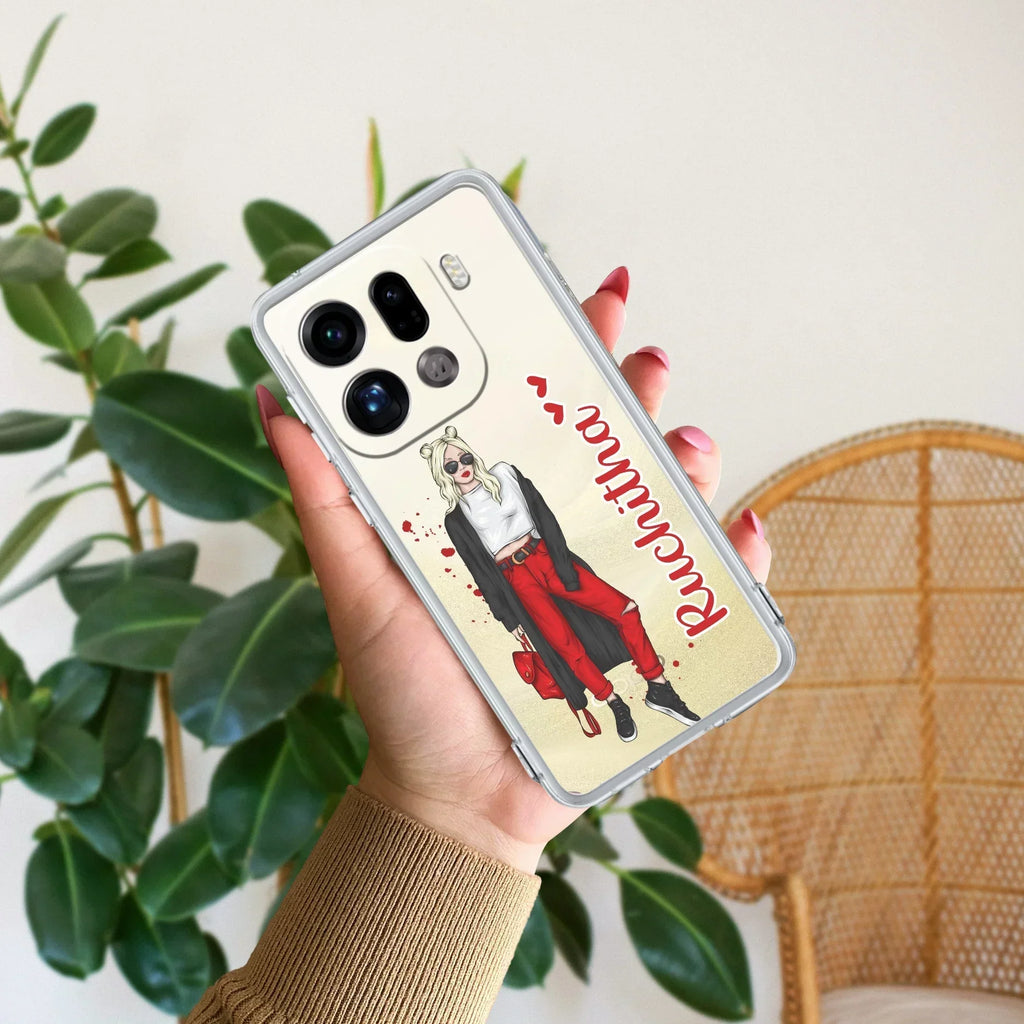 Attitude Girl Customize Anti Yellow Case For Oppo Find X9 Pro 5G