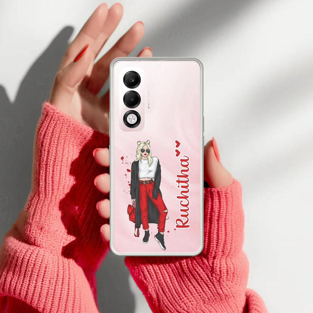 Attitude Girl Customize Anti Yellow Case For Oppo K13x 5G