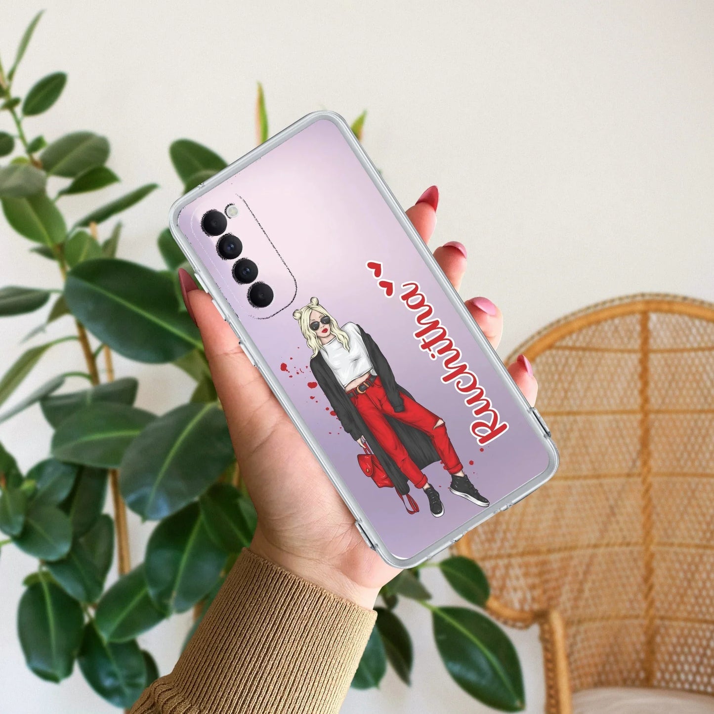 Attitude Girl Customize Transparent Silicon Case For Oppo - ShopOnCliQ