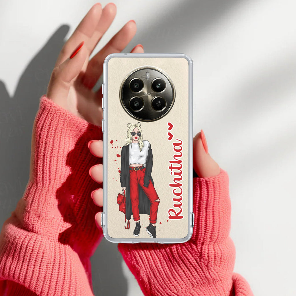 Attitude Girl  Customize Anti Yelllow Case For Realme P1 Pro 5G