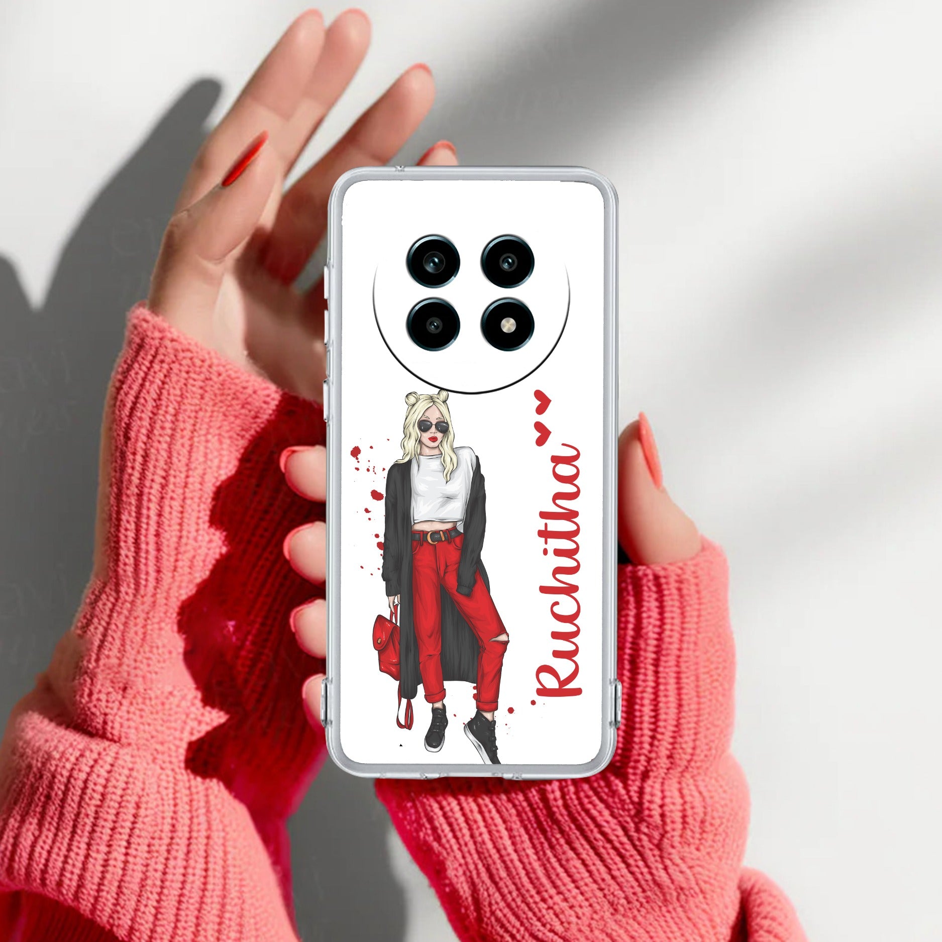 Attitude Girl  Customize Transparent Silicon Case For Realme 14 Pro Lite 5G