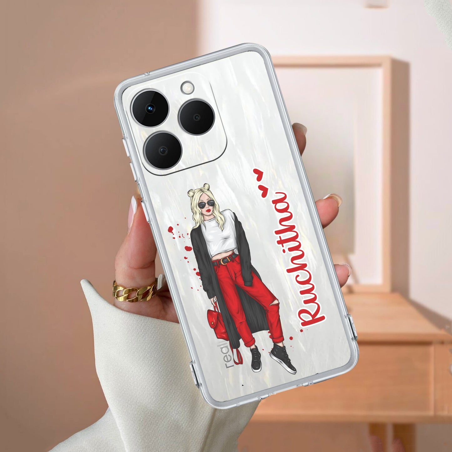 Attitude Girl  Customize Transparent Silicon Case For Realme/Narzo