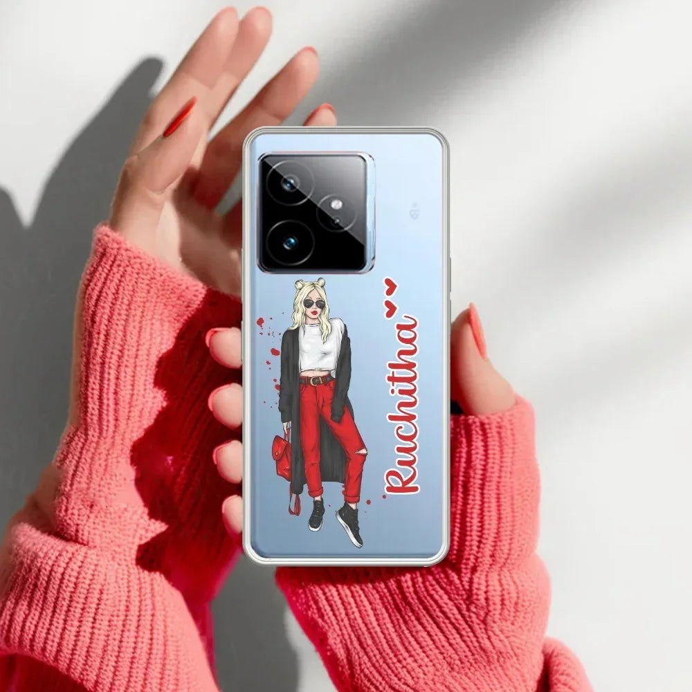 Attitude Girl  Customize Anti Yelllow Case For Realme GT 7 5G