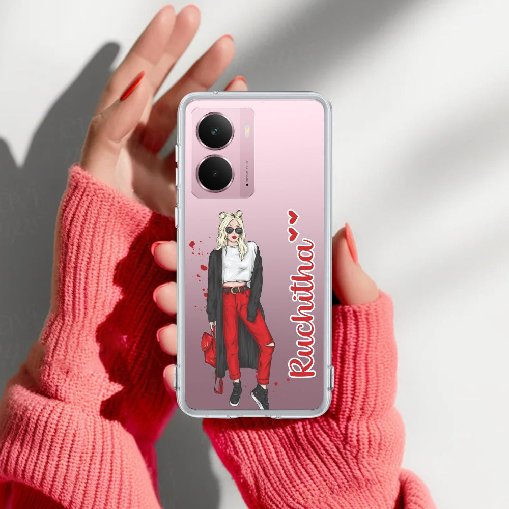 Attitude Girl  Customize Transparent Silicon Case For Realme/Narzo