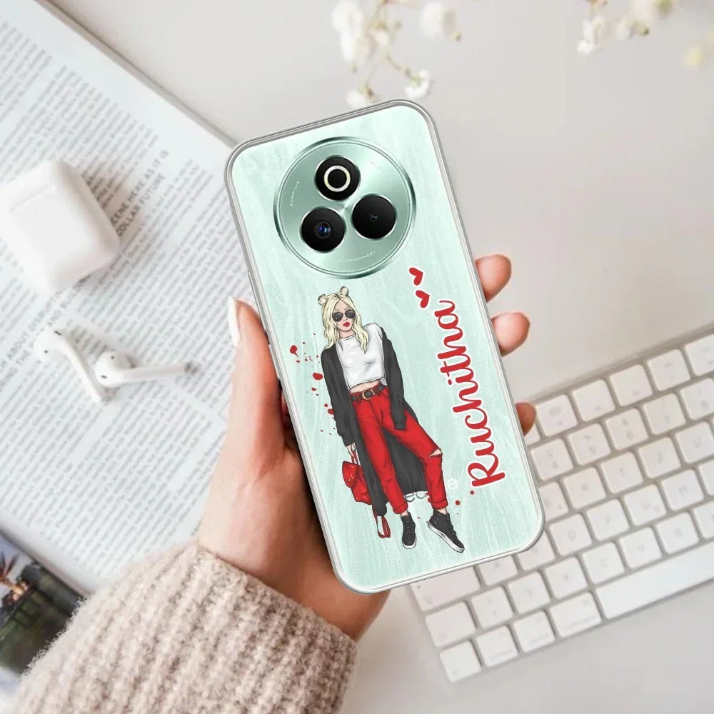 Attitude Girl  Customize Anti Yelllow Case For Realme P3 Pro 5G