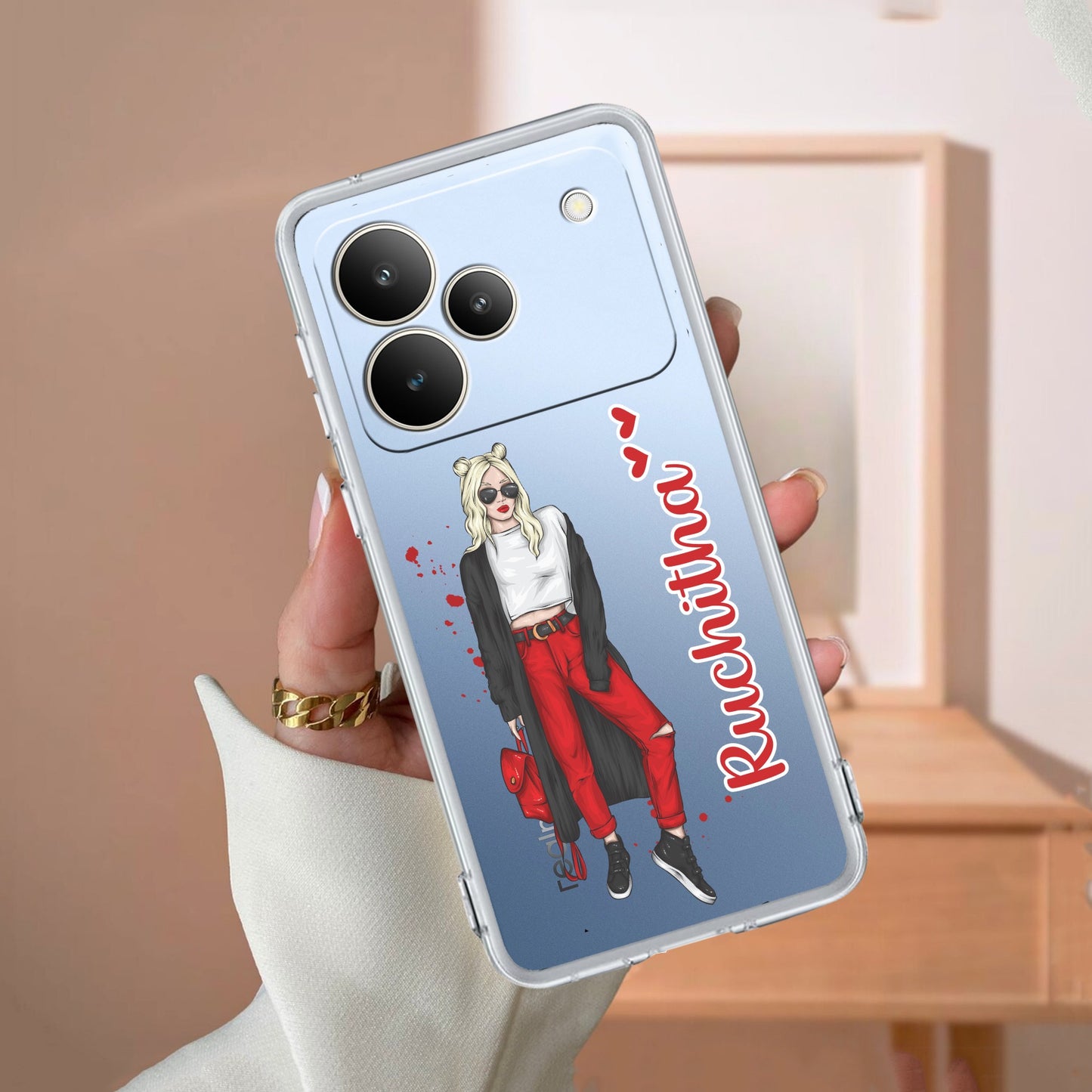 Attitude Girl  Customize Transparent Silicon Case For Realme/Narzo