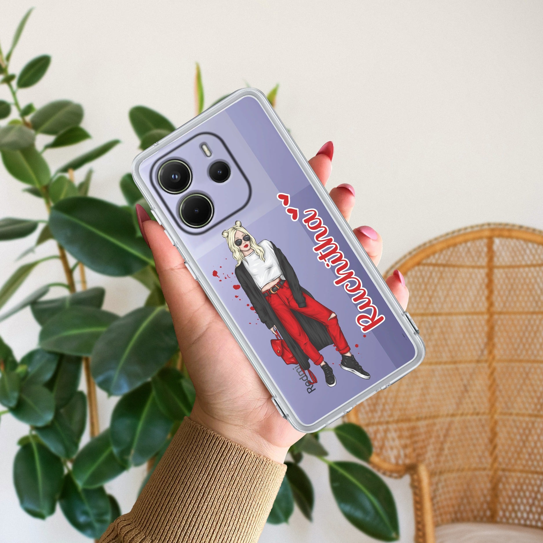 Attitude Girl Customize Transparent Silicon Case For REDMI Note 14 SE 5G