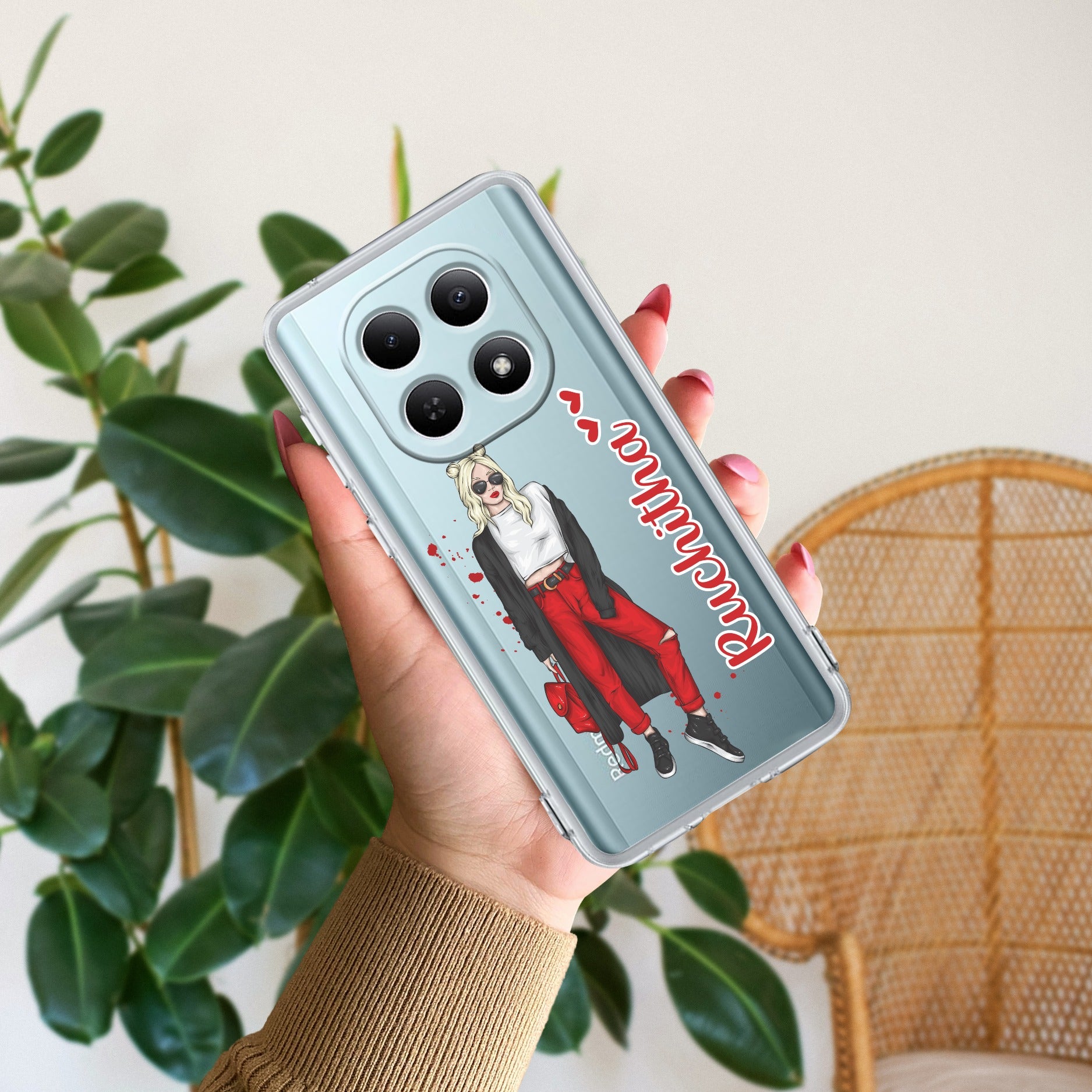 Attitude Girl Customize Anti Yellow Case For Redmi Note 15 5G