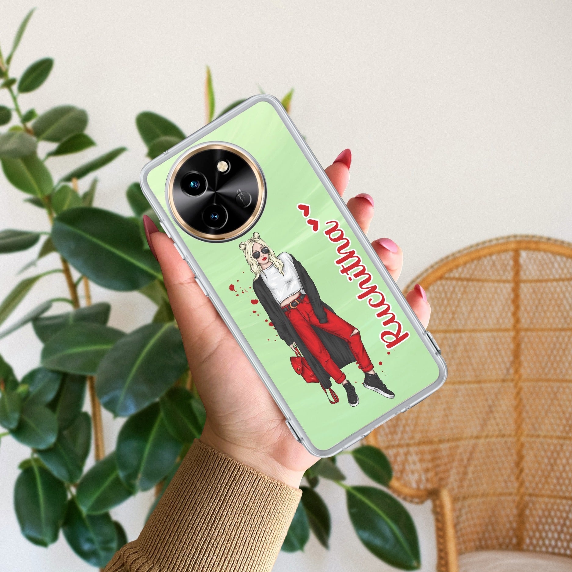 Attitude Girl Customize Transparent Silicon Case For Vivo T3X 5G