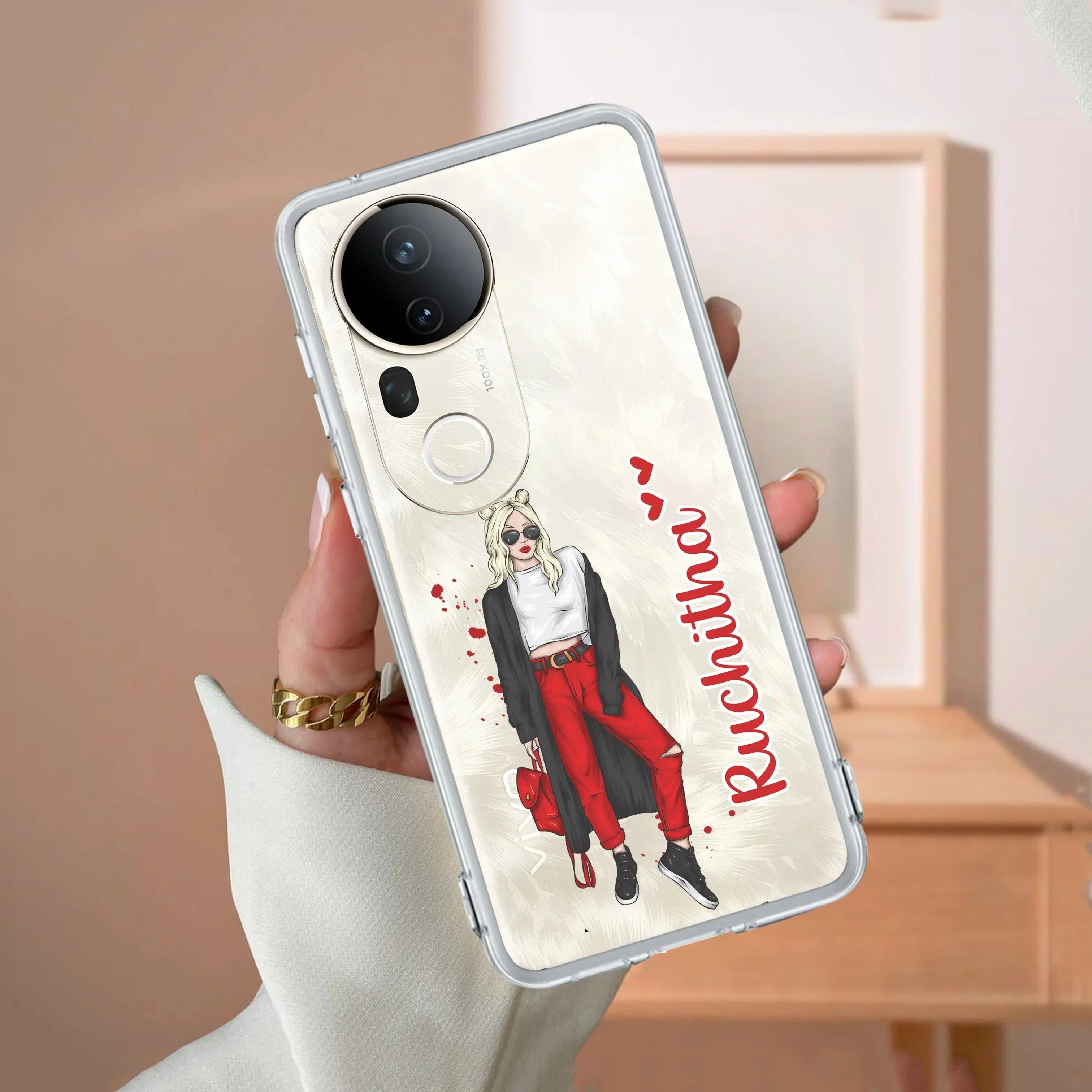 Attitude Girl Customize Transparent Silicon Case For Vivo V20 SE