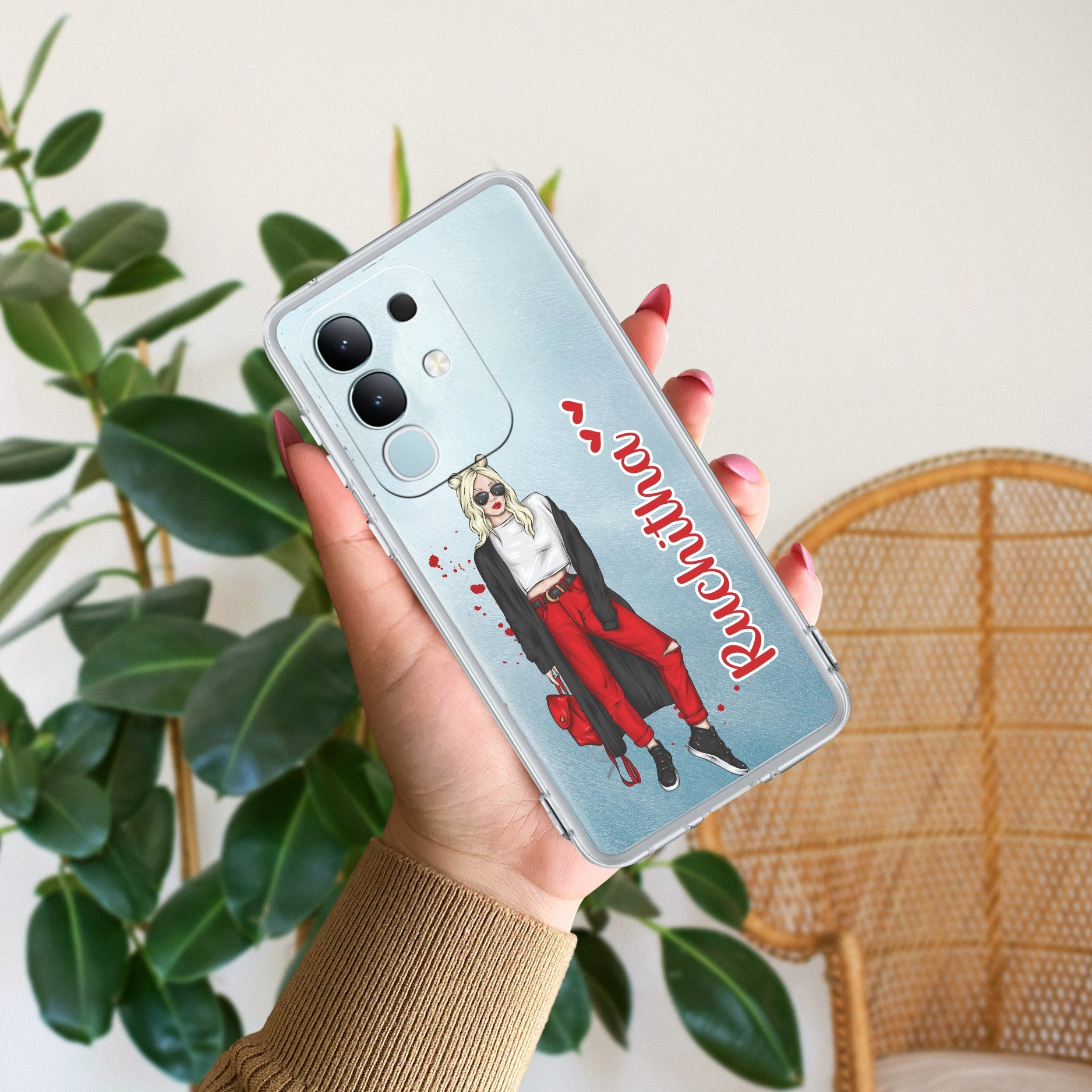 Attitude Girl Customize Anti Yellow Case For Vivo T4x 5G
