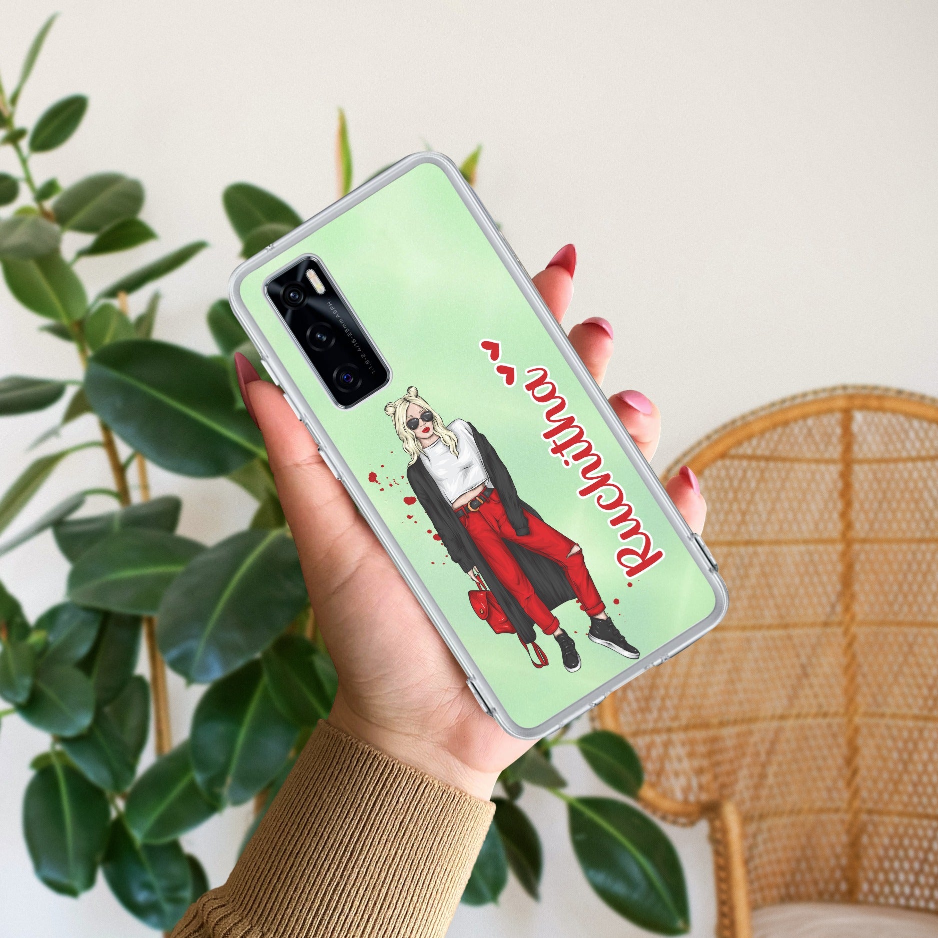 Multi Floral Customize Transparent Silicon Case For Vivo V20 SE
