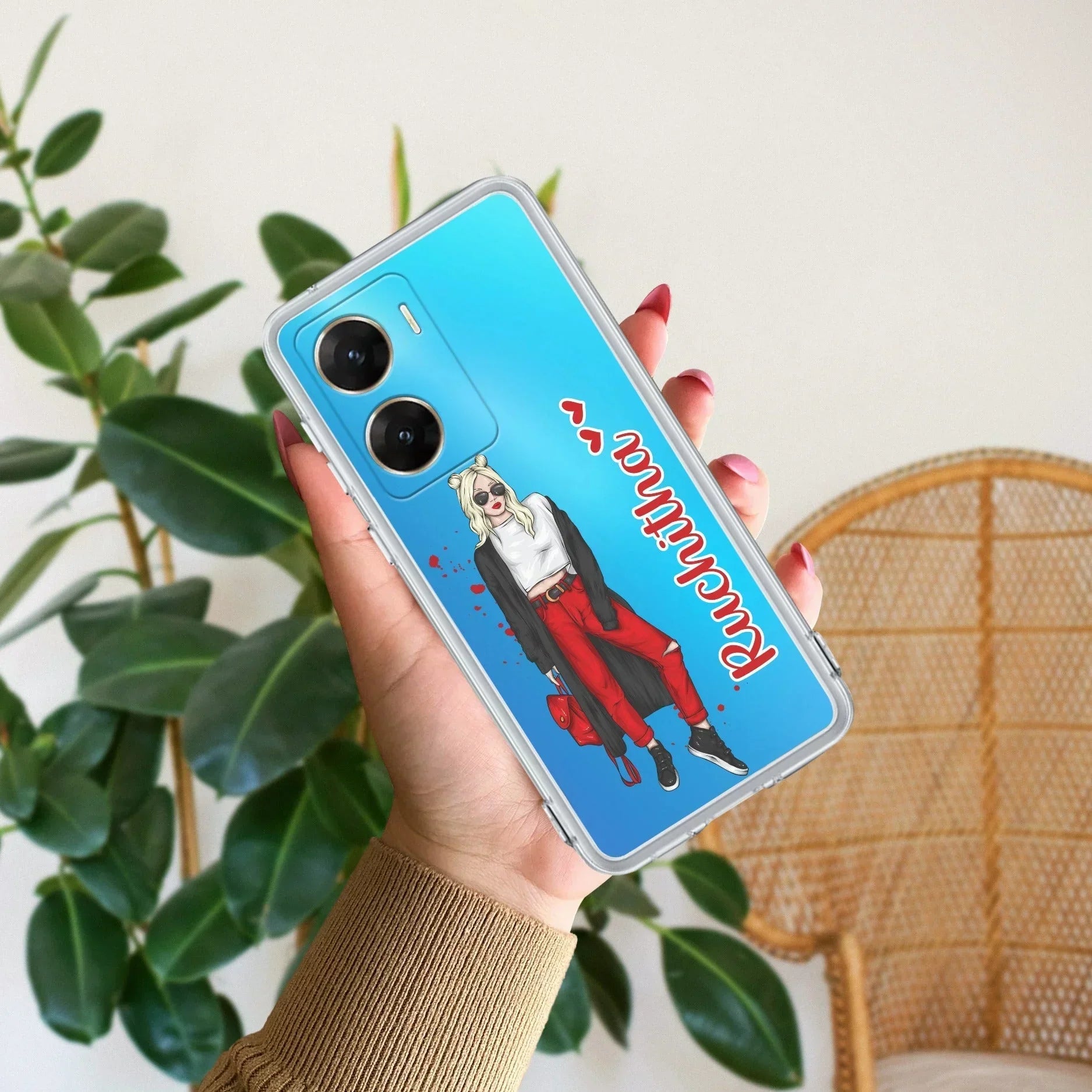 Attitude Girl Customize Transparent Silicon Case For Vivo Y200e 5G