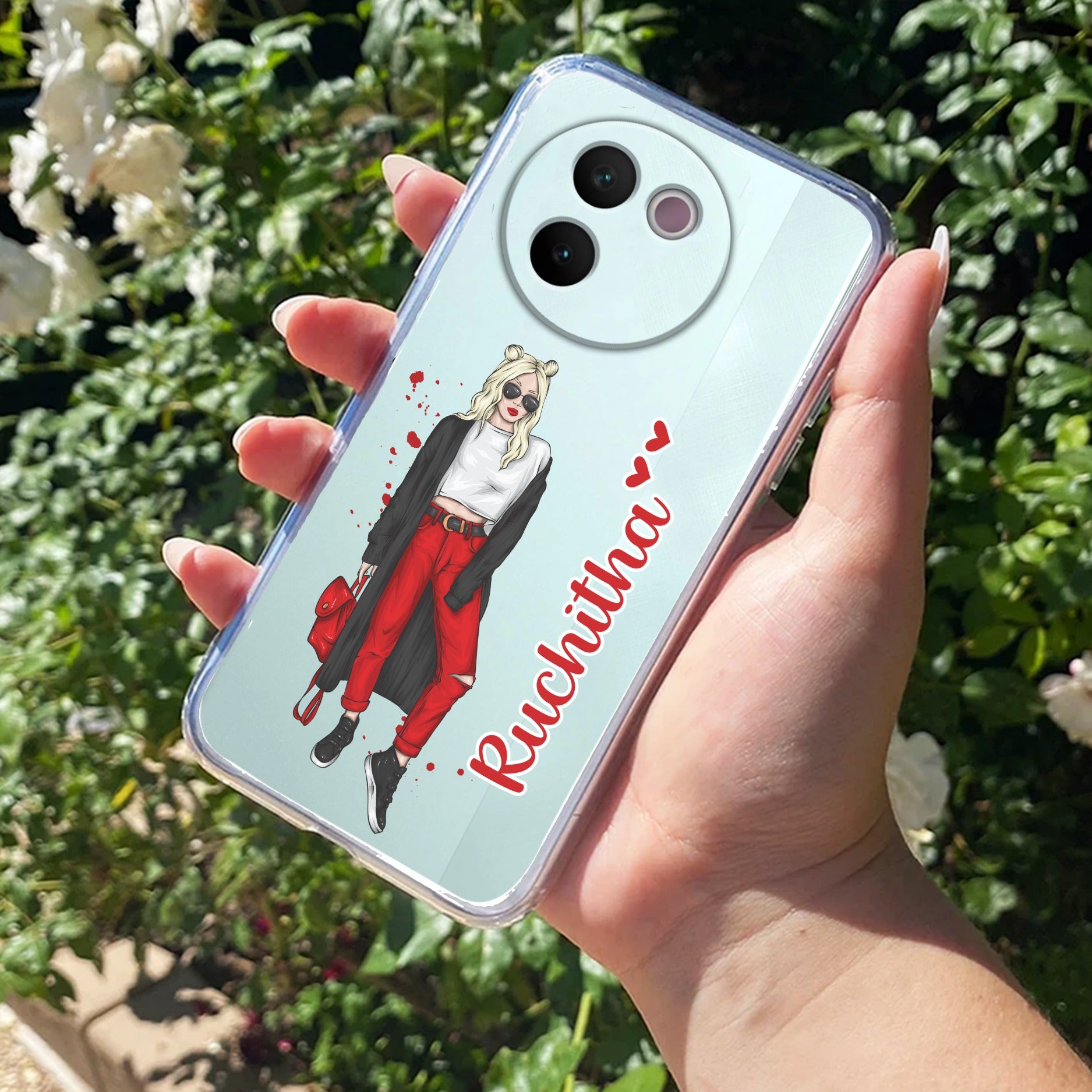 Attitude Girl Customize Transparent Silicon Case For Vivo V30e 5G