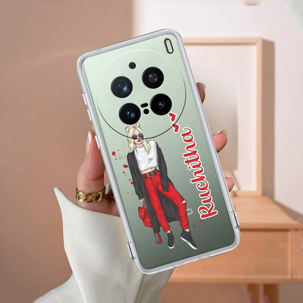 Attitude Girl Customize Transparent Silicon Case For Vivo V60e 5G
