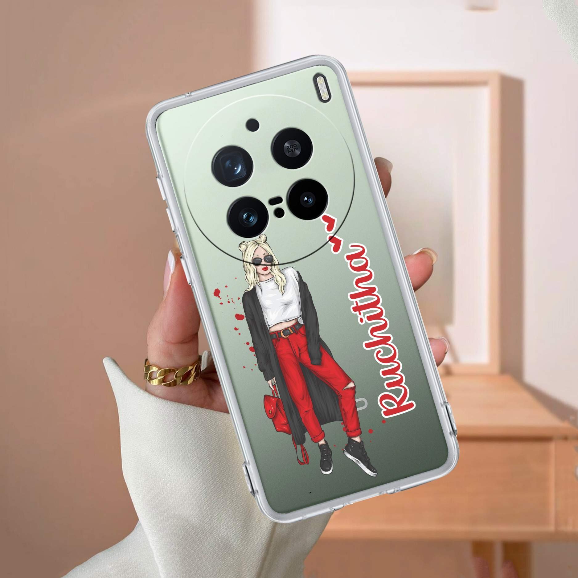 Attitude Girl Customize Transparent Silicon Case For Vivo V60e 5G