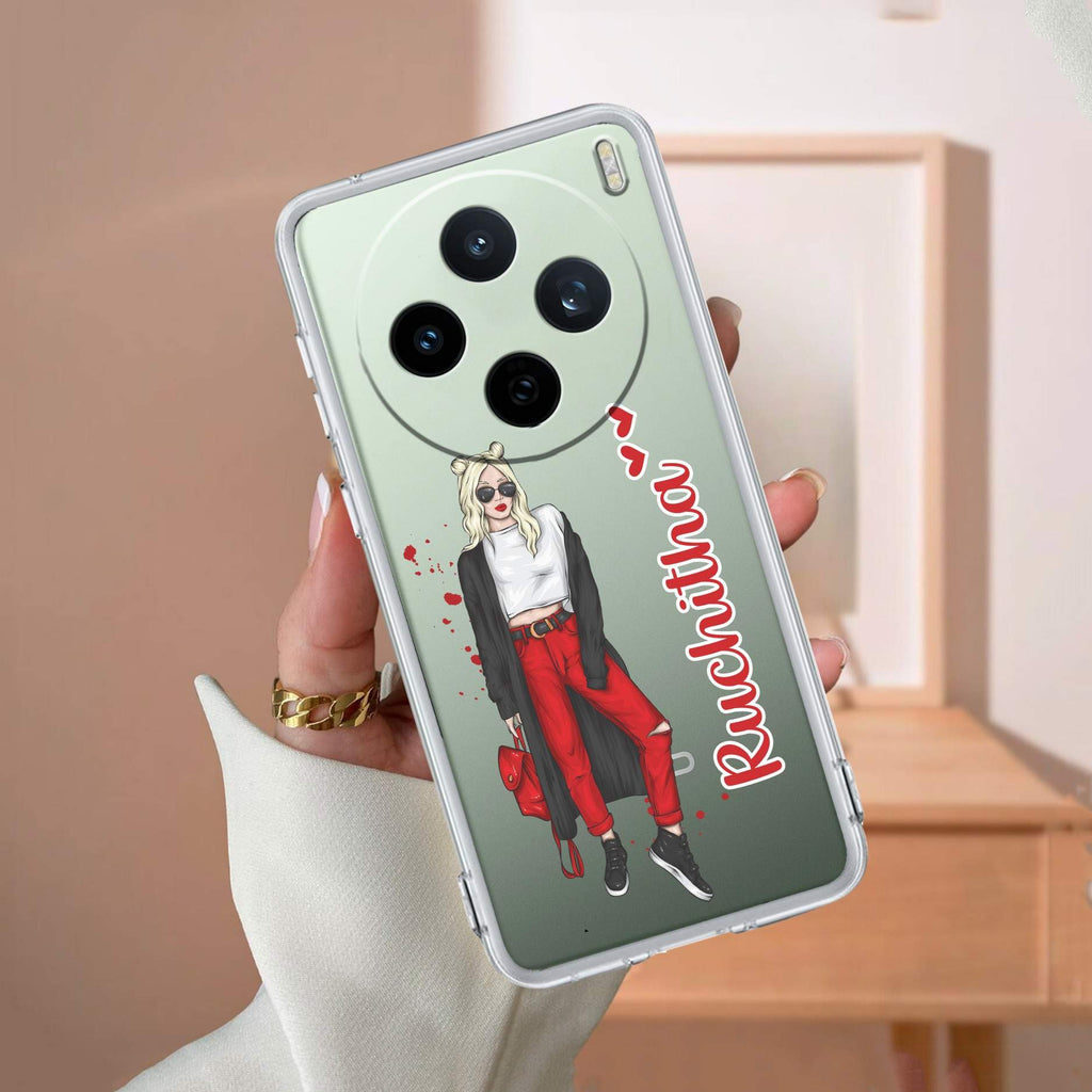 Attitude Girl Customize Anti Yellow Case For Vivo X200T 5G