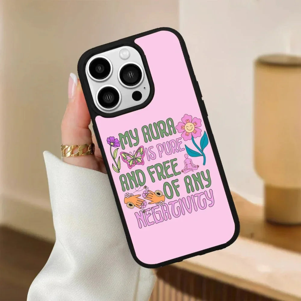 Aura Is Pure Glossy Metal Case Cover For iPhone - ShopOnCliQ
