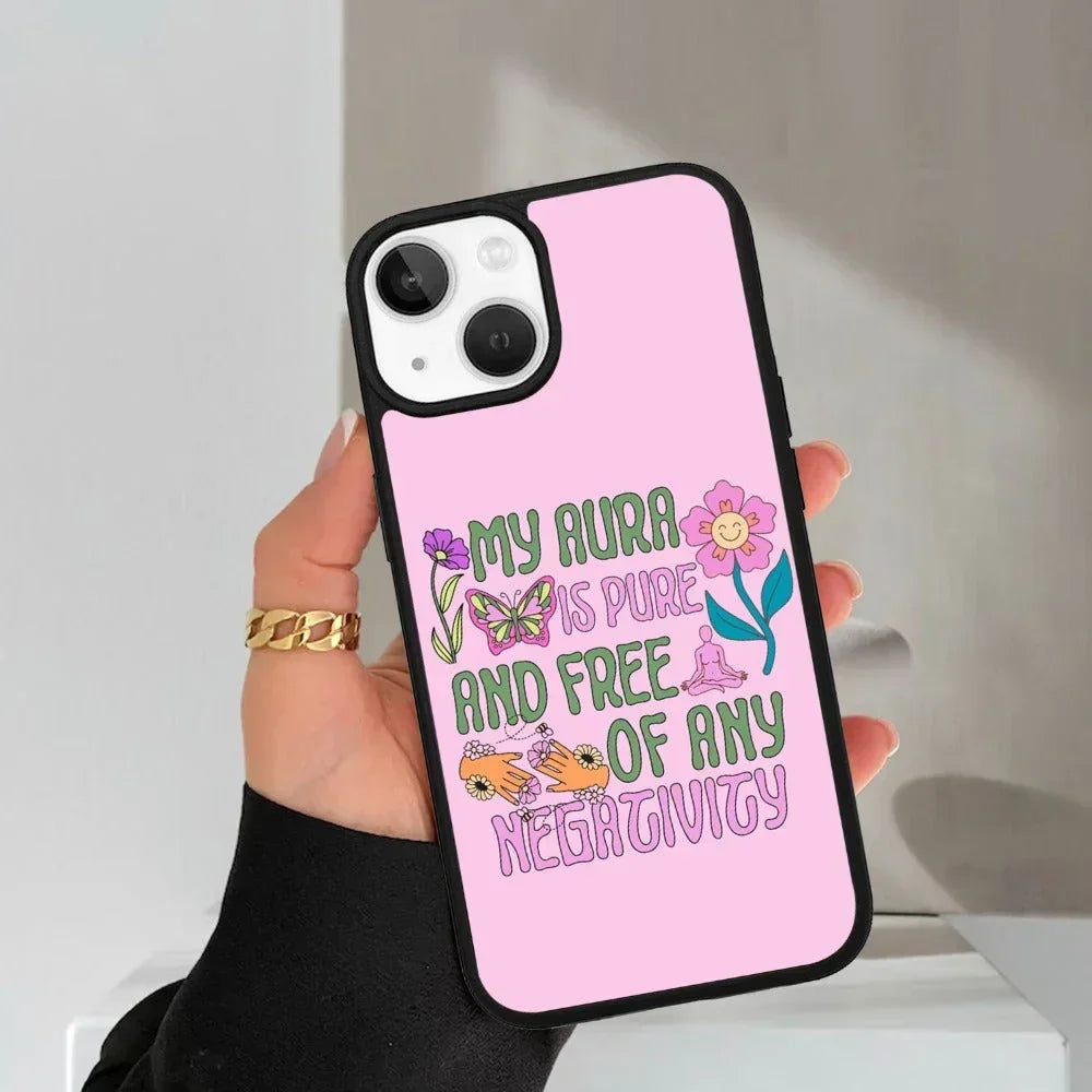 Aura Is Pure Glossy Metal Case Cover For iPhone - ShopOnCliQ