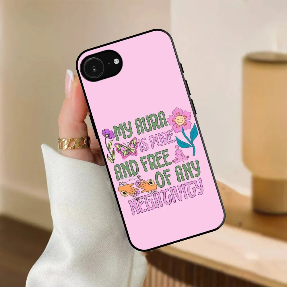 Aura Is Pure Glossy Metal Case Cover For iPhone - ShopOnCliQ