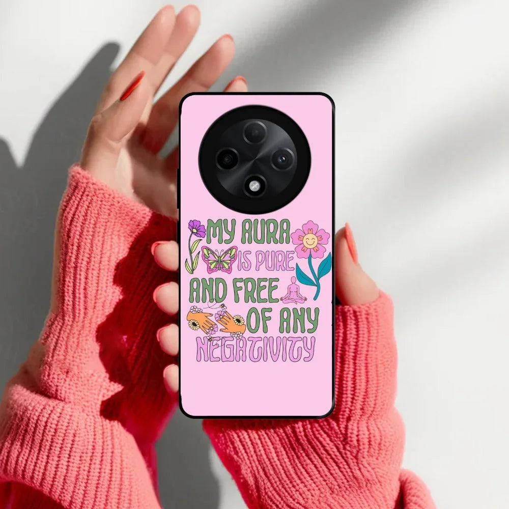 Aura Is Pure Glossy Metal Case Cover For Oppo - ShopOnCliQ