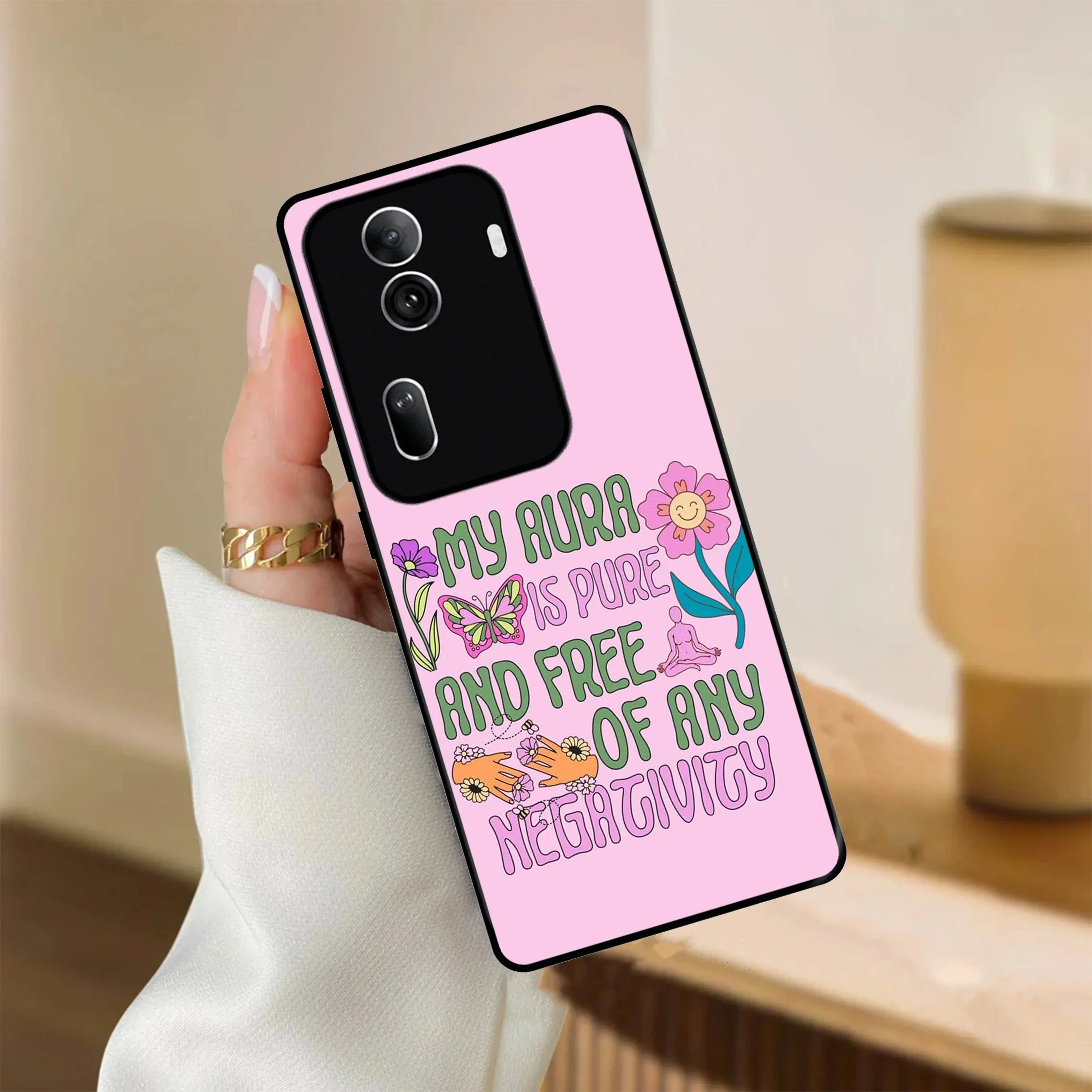 Aura Is Pure Glossy Metal Case Cover For Oppo - ShopOnCliQ