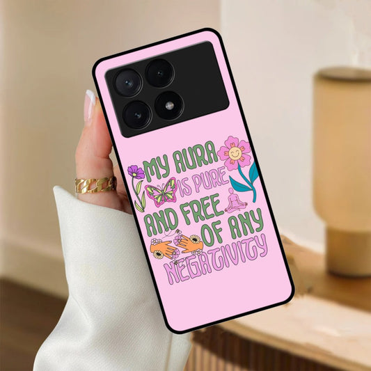 Aura Is Pure Glossy Metal Case Cover For Poco