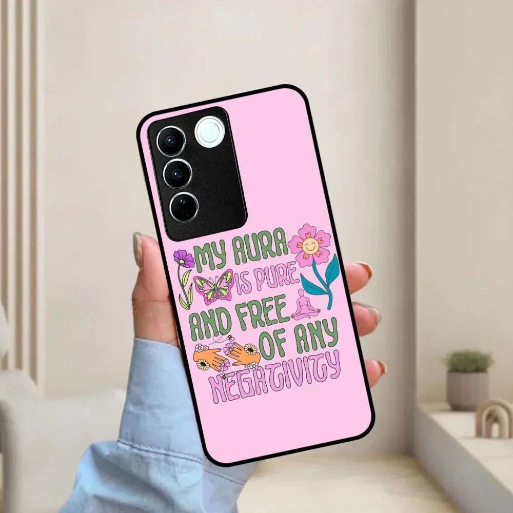 Aura Is Pure Glossy Metal Case Cover For Vivo - ShopOnCliQ