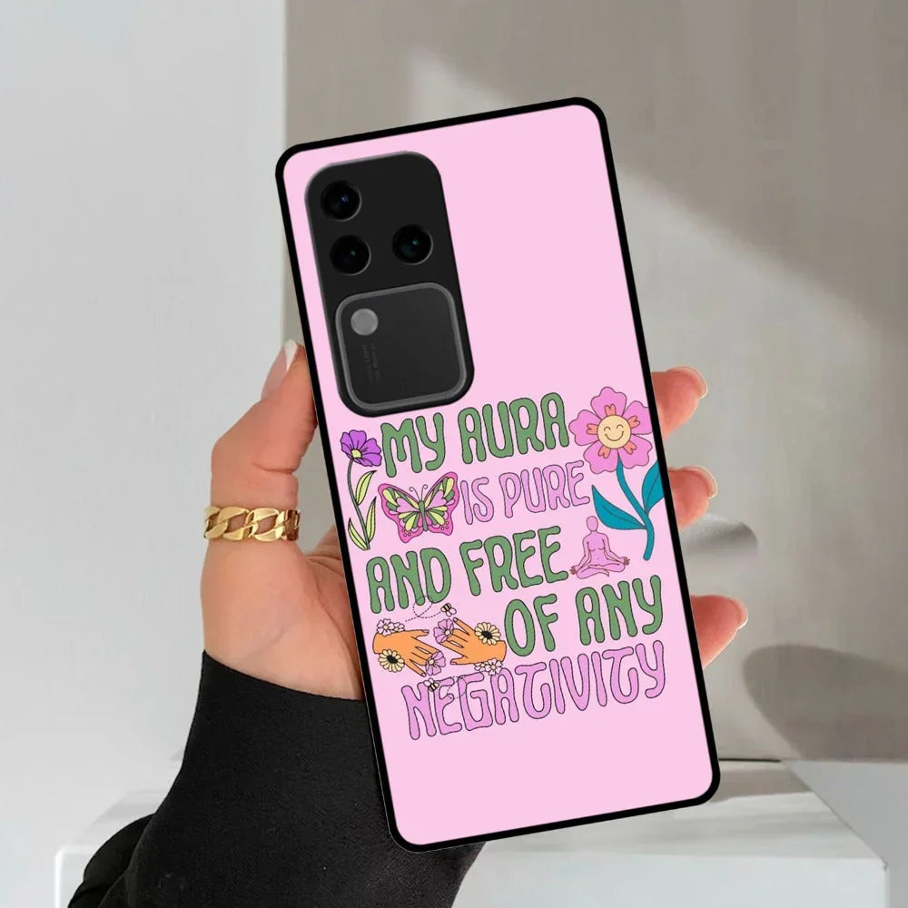Aura Is Pure Glossy Metal Case Cover For Vivo - ShopOnCliQ