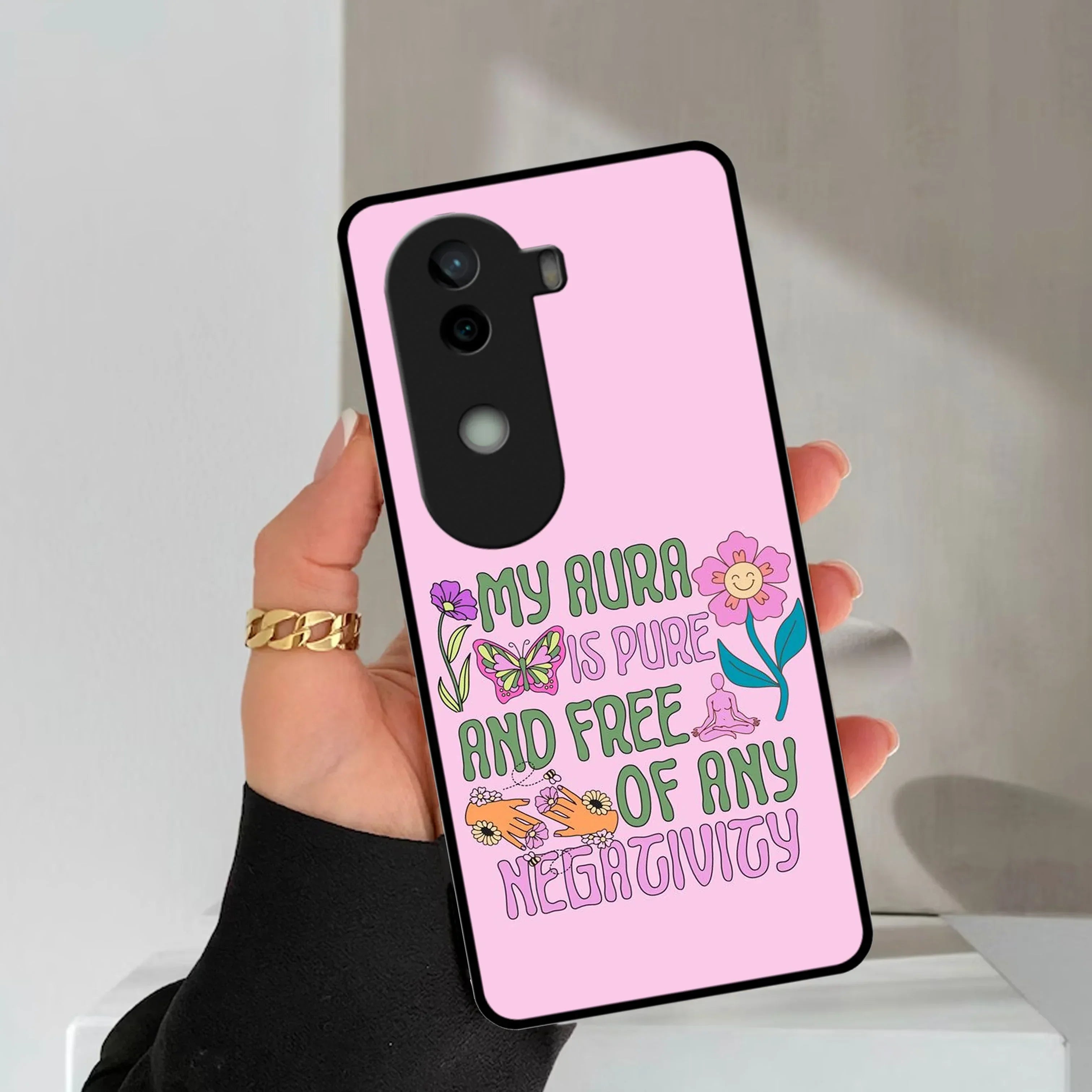Aura Is Pure Glossy Metal Case Cover For Vivo - ShopOnCliQ