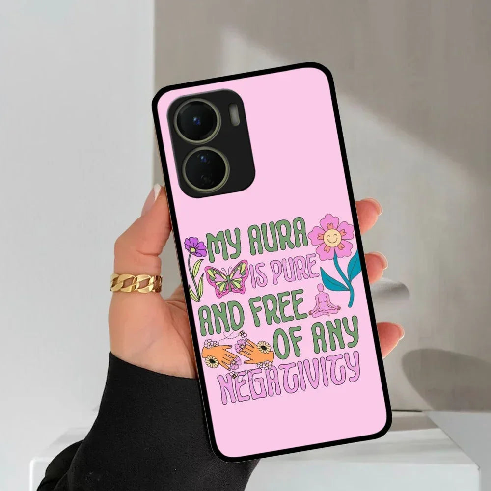 Aura Is Pure Glossy Metal Case Cover For Vivo - ShopOnCliQ