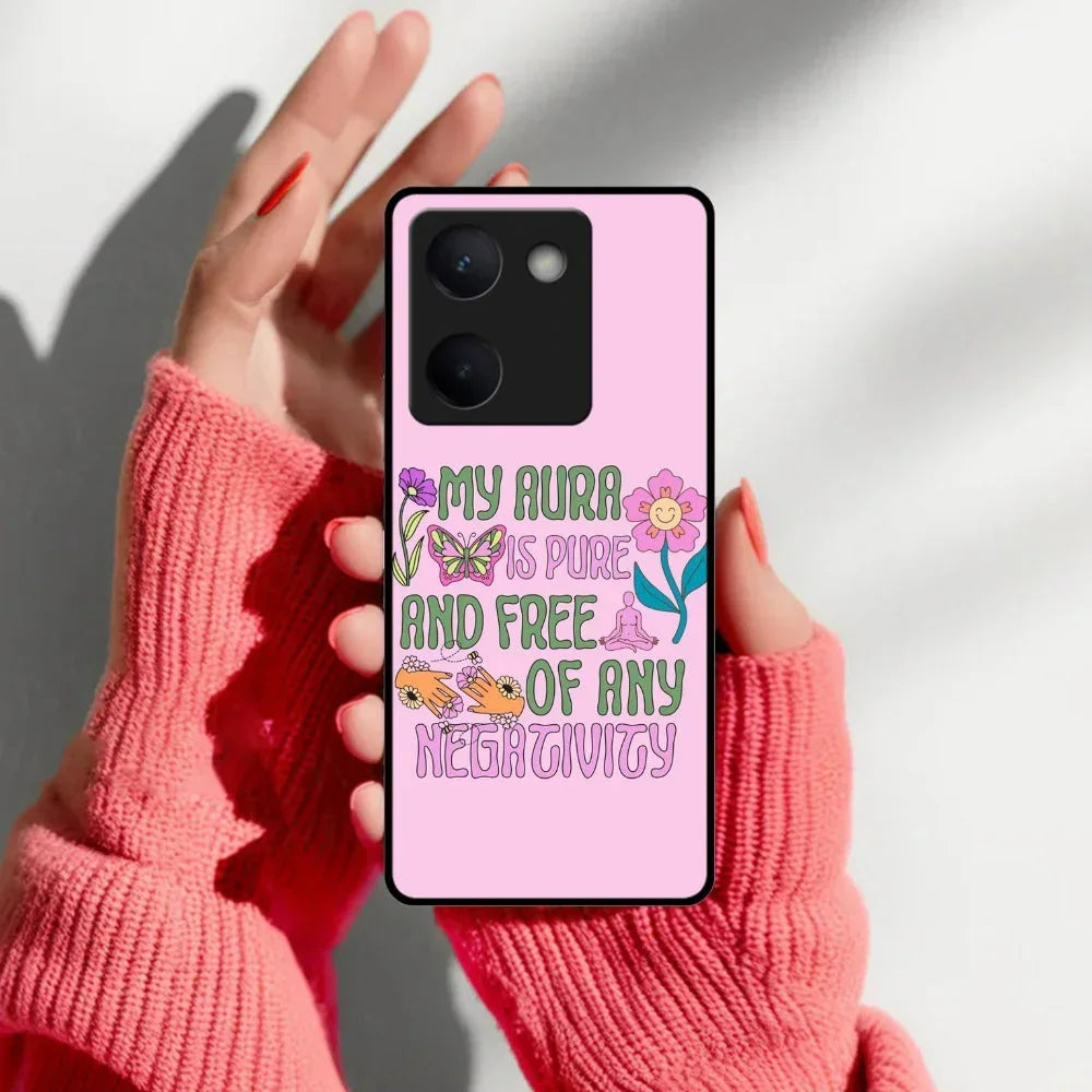 Aura Is Pure Glossy Metal Case Cover For Vivo - ShopOnCliQ
