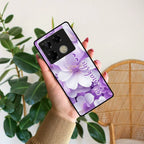 Awesome Purple Floral Glossy Customised Metal Case Cover For Infinix - ShopOnCliQ