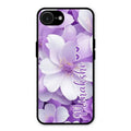 Awesome Purple Floral Glossy Customised Metal Case Cover For iPhone 16e