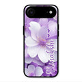 Awesome Purple Floral Glossy Customised Metal Case Cover For iPhone Air