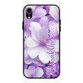 Awesome Purple Floral Glossy Customised Metal Case Cover For iPhone XR