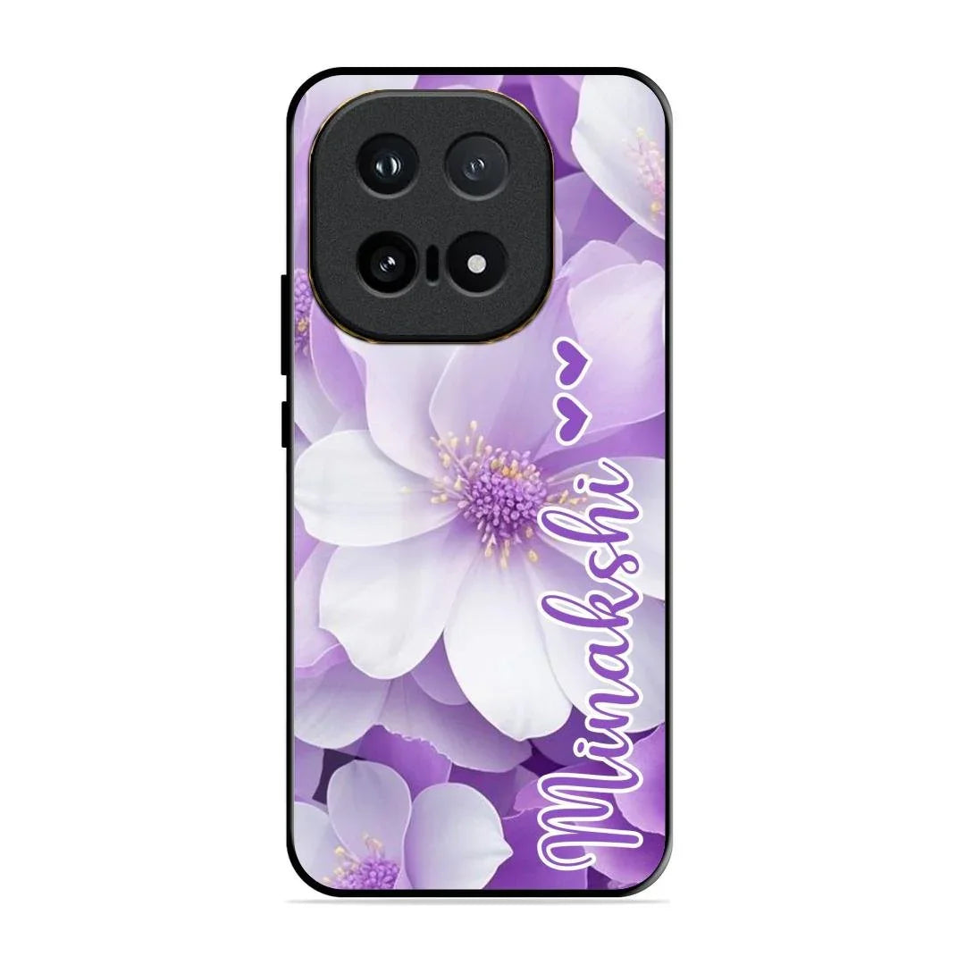 Awesome Purple Floral Glossy Customised Metal Case Cover For iQOO 15 5G